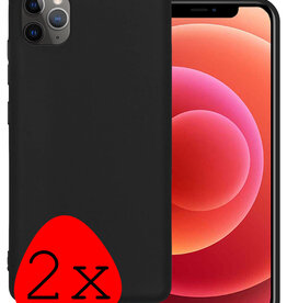 BASEY. BASEY. iPhone 11 Pro Max Hoesje Siliconen 2 PACK - Zwart