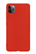 BASEY. Hoes Geschikt voor iPhone 11 Pro Max Hoesje Siliconen Back Cover Case - Hoesje Geschikt voor iPhone 11 Pro Max Hoes Cover Hoesje - Rood - 2 Stuks