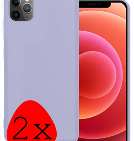 BASEY. BASEY. iPhone 11 Pro Max Hoesje Siliconen 2 PACK - Lila