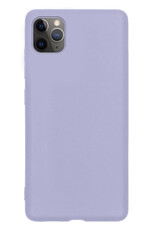 BASEY. Hoes Geschikt voor iPhone 11 Pro Max Hoesje Siliconen Back Cover Case - Hoesje Geschikt voor iPhone 11 Pro Max Hoes Cover Hoesje - Lila - 2 Stuks