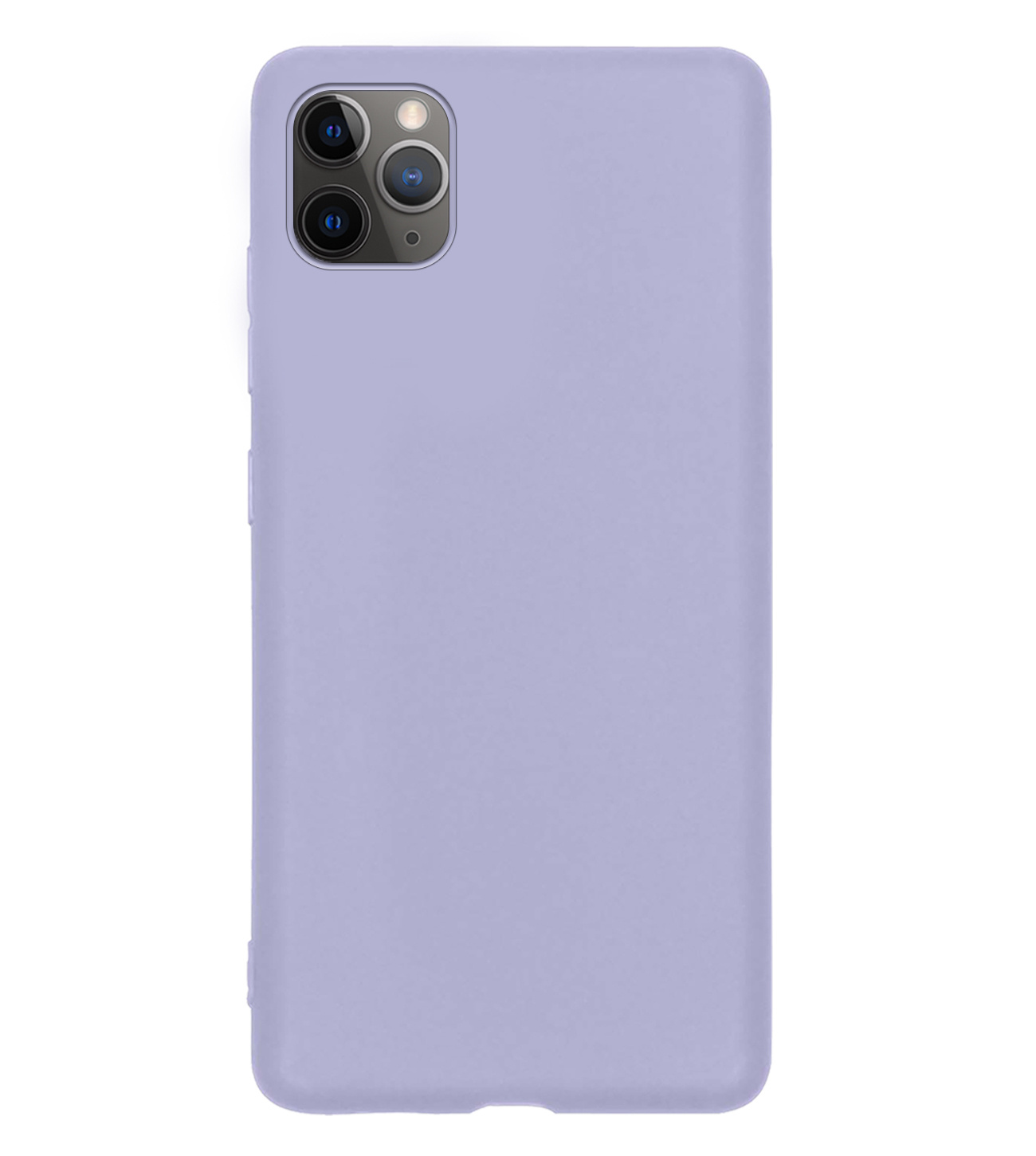 BASEY. Hoes Geschikt voor iPhone 11 Pro Max Hoesje Siliconen Back Cover Case - Hoesje Geschikt voor iPhone 11 Pro Max Hoes Cover Hoesje - Lila - 2 Stuks