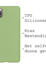 BASEY. Hoes Geschikt voor iPhone 11 Pro Max Hoesje Siliconen Back Cover Case - Hoesje Geschikt voor iPhone 11 Pro Max Hoes Cover Hoesje - Groen - 2 Stuks