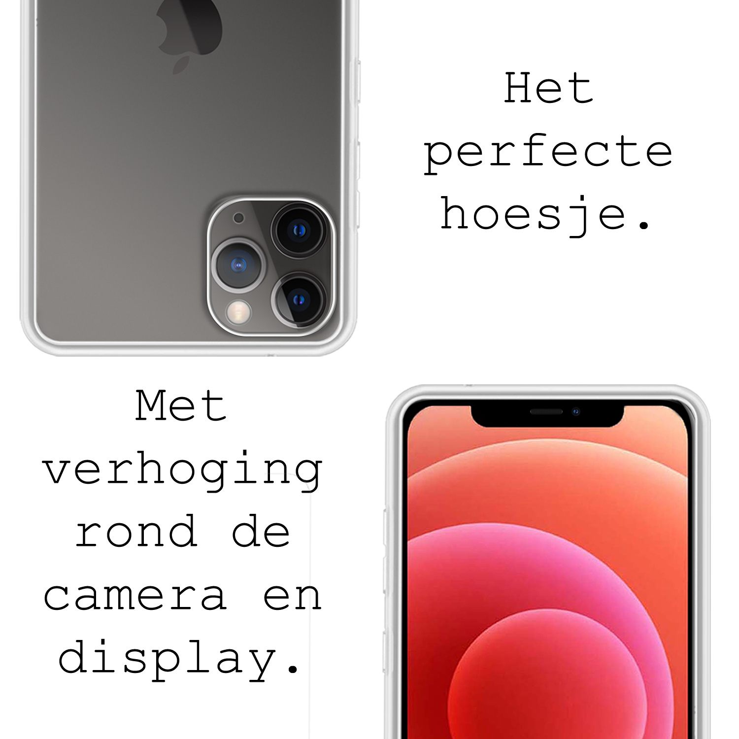 BASEY. Hoes Geschikt voor iPhone 11 Pro Hoesje Siliconen Back Cover Case - Hoesje Geschikt voor iPhone 11 Pro Hoes Cover Hoesje - Transparant