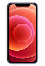 BASEY. Hoes Geschikt voor iPhone 11 Hoesje Siliconen Back Cover Case - Hoesje Geschikt voor iPhone 11 Hoes Cover Hoesje - Lila - 2 Stuks