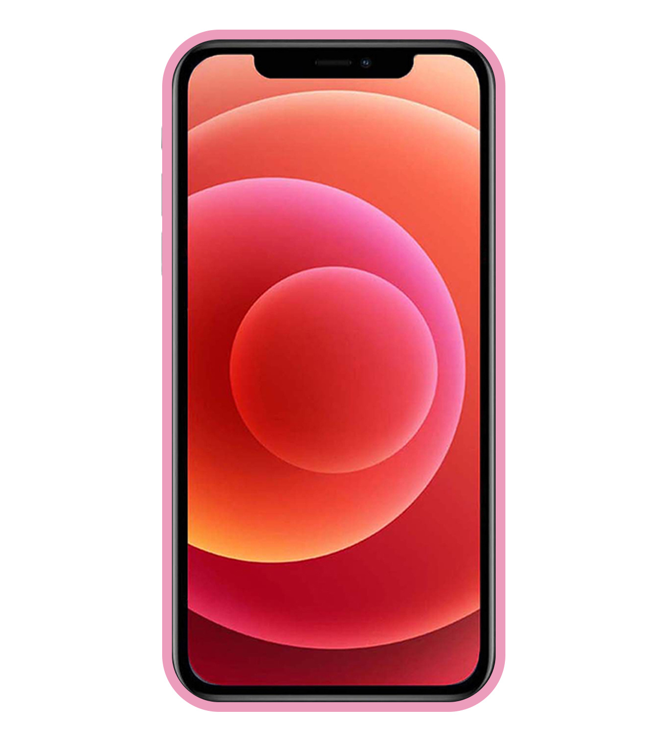 BASEY. Hoes Geschikt voor iPhone 11 Hoesje Siliconen Back Cover Case - Hoesje Geschikt voor iPhone 11 Hoes Cover Hoesje - Lichtroze - 2 Stuks