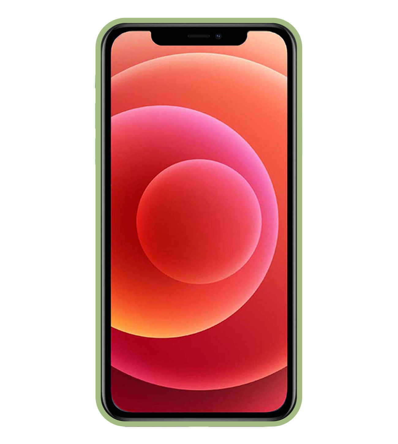 BASEY. Hoes Geschikt voor iPhone 11 Hoesje Siliconen Back Cover Case - Hoesje Geschikt voor iPhone 11 Hoes Cover Hoesje - Groen - 2 Stuks