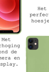BASEY. Hoes Geschikt voor iPhone 11 Hoesje Siliconen Back Cover Case - Hoesje Geschikt voor iPhone 11 Hoes Cover Hoesje - Groen - 2 Stuks