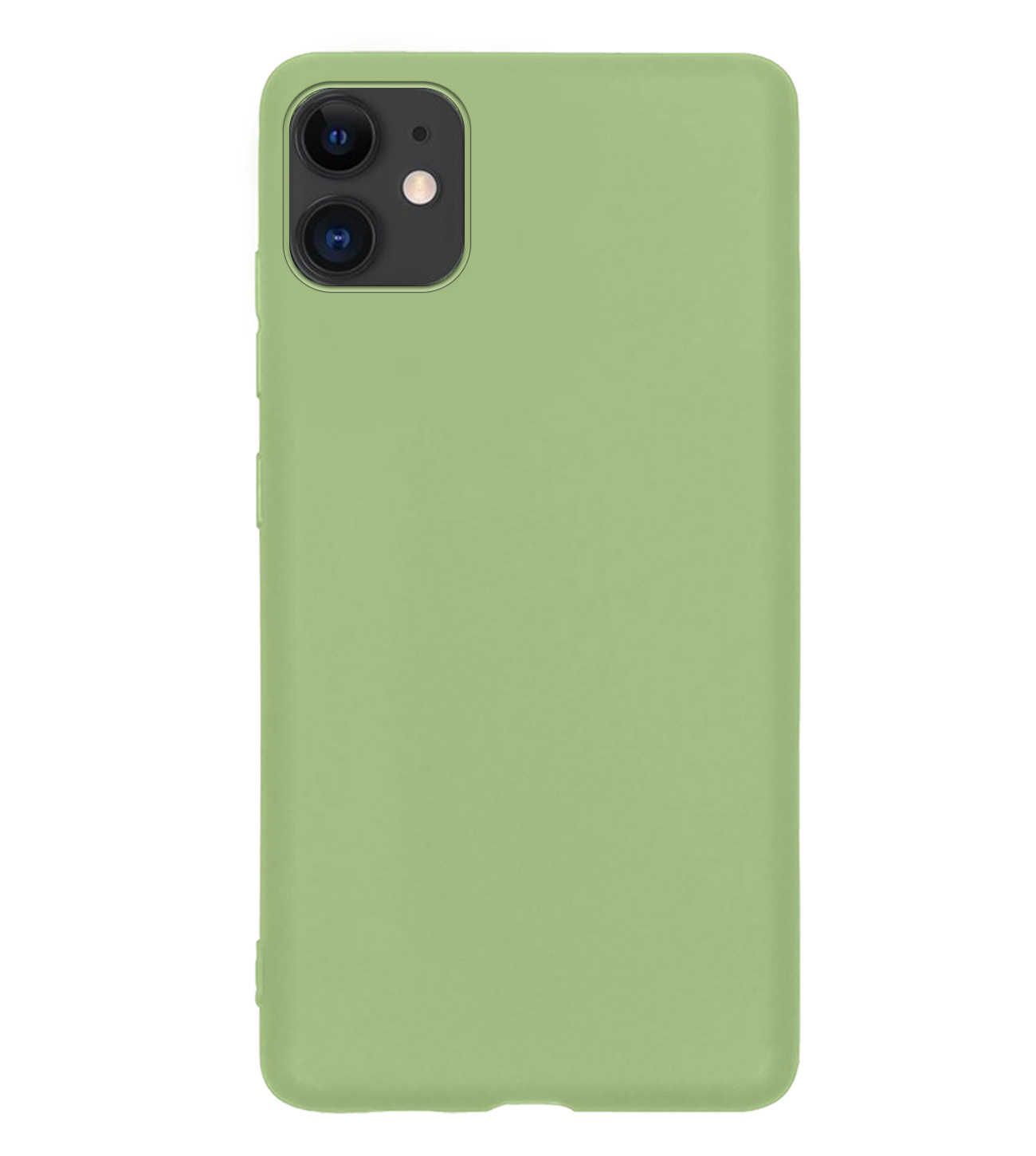 BASEY. Hoes Geschikt voor iPhone 11 Hoesje Siliconen Back Cover Case - Hoesje Geschikt voor iPhone 11 Hoes Cover Hoesje - Groen - 2 Stuks