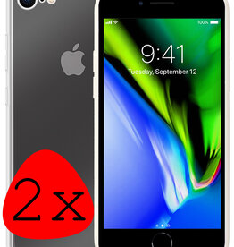 BASEY. BASEY. iPhone 8 Hoesje Siliconen 2 PACK - Transparant