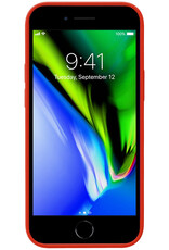 BASEY. Hoes Geschikt voor iPhone 8 Hoesje Siliconen Back Cover Case - Hoesje Geschikt voor iPhone 8 Hoes Cover Hoesje - Rood - 2 Stuks