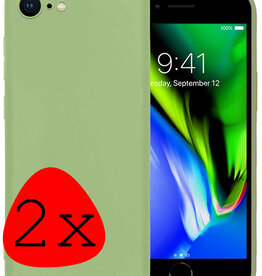 BASEY. BASEY. iPhone 8 Hoesje Siliconen 2 PACK - Groen