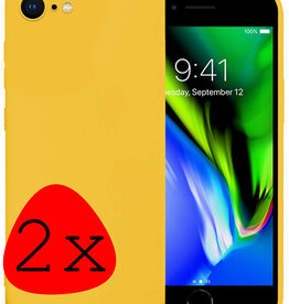BASEY. BASEY. iPhone 8 Hoesje Siliconen 2 PACK - Geel