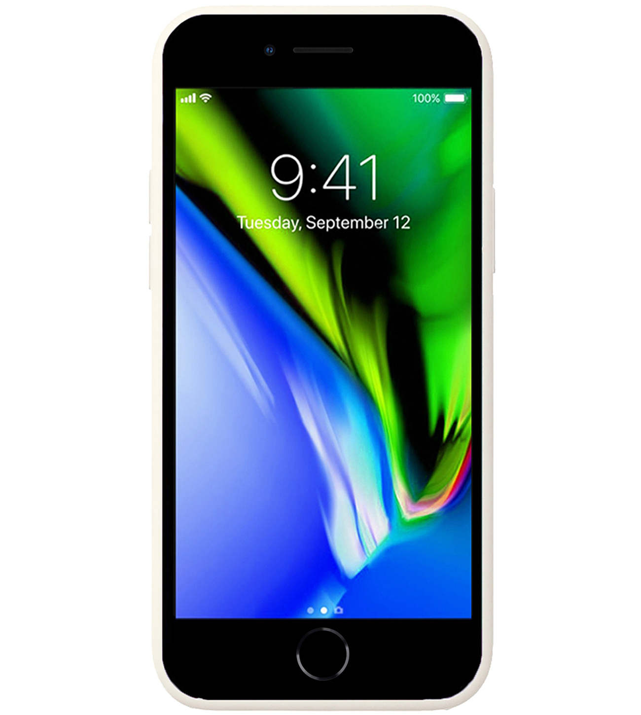 BASEY. Hoes Geschikt voor iPhone 8 Hoesje Siliconen Back Cover Case - Hoesje Geschikt voor iPhone 8 Hoes Cover Hoesje - Wit