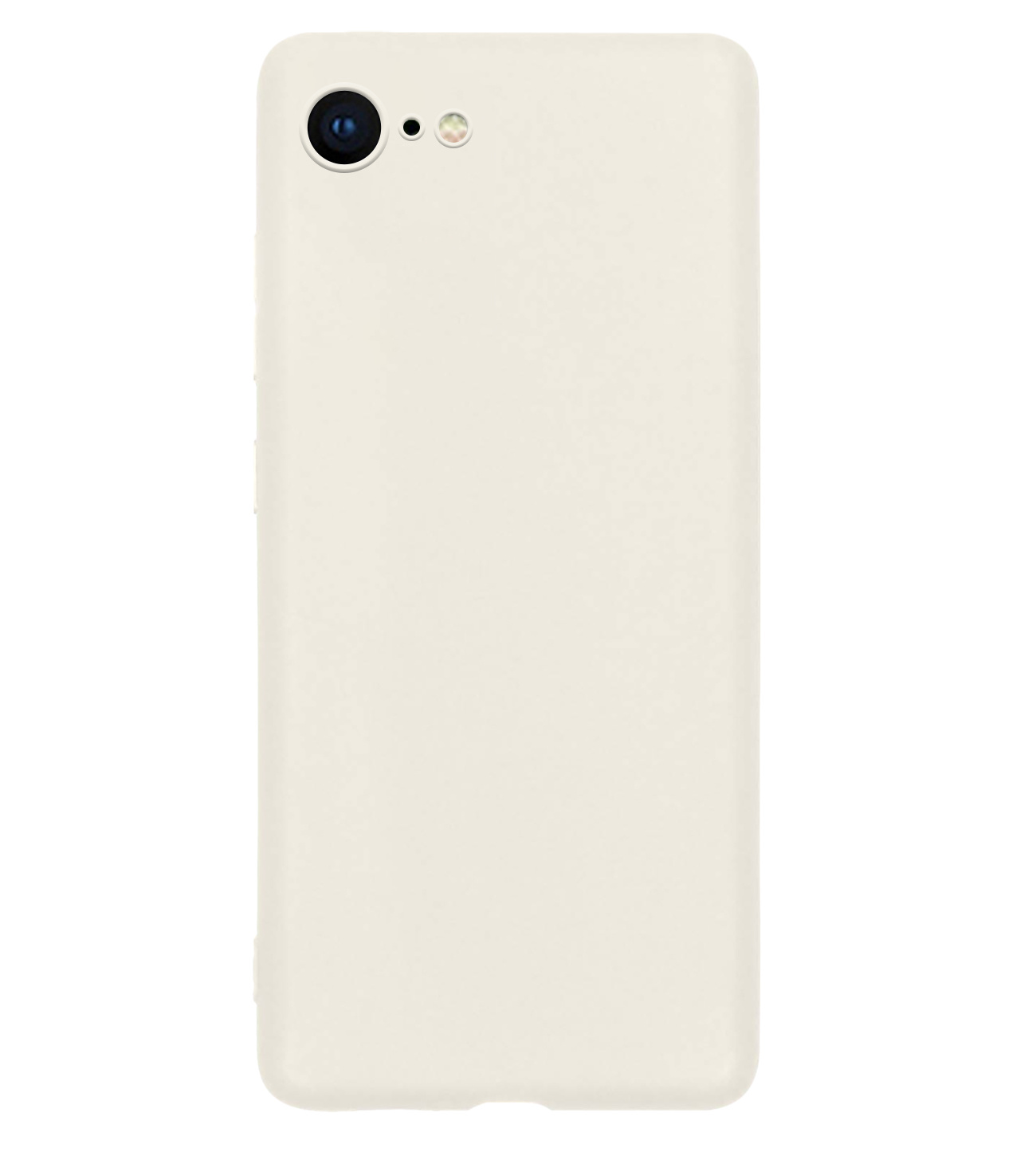 BASEY. Hoes Geschikt voor iPhone 8 Hoesje Siliconen Back Cover Case - Hoesje Geschikt voor iPhone 8 Hoes Cover Hoesje - Wit