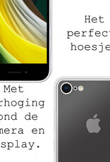 BASEY. Hoes Geschikt voor iPhone 8 Hoesje Siliconen Back Cover Case - Hoesje Geschikt voor iPhone 8 Hoes Cover Hoesje - Transparant