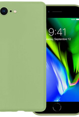 BASEY. Hoes Geschikt voor iPhone 8 Hoesje Siliconen Back Cover Case - Hoesje Geschikt voor iPhone 8 Hoes Cover Hoesje - Groen
