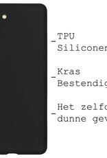 BASEY. Hoes Geschikt voor iPhone 7 Hoesje Siliconen Back Cover Case - Hoesje Geschikt voor iPhone 7 Hoes Cover Hoesje - Zwart - 2 Stuks
