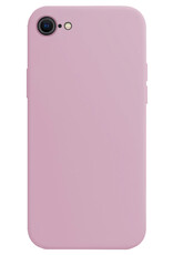 Nomfy Hoesje Geschikt voor iPhone SE 2020 Hoesje Siliconen Cover Case - Hoes Geschikt voor iPhone SE (2020) Hoes Back Case - Lila
