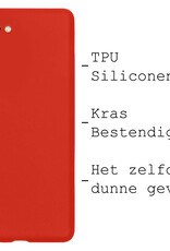 BASEY. Hoes Geschikt voor iPhone 7 Hoesje Siliconen Back Cover Case - Hoesje Geschikt voor iPhone 7 Hoes Cover Hoesje - Rood - 2 Stuks