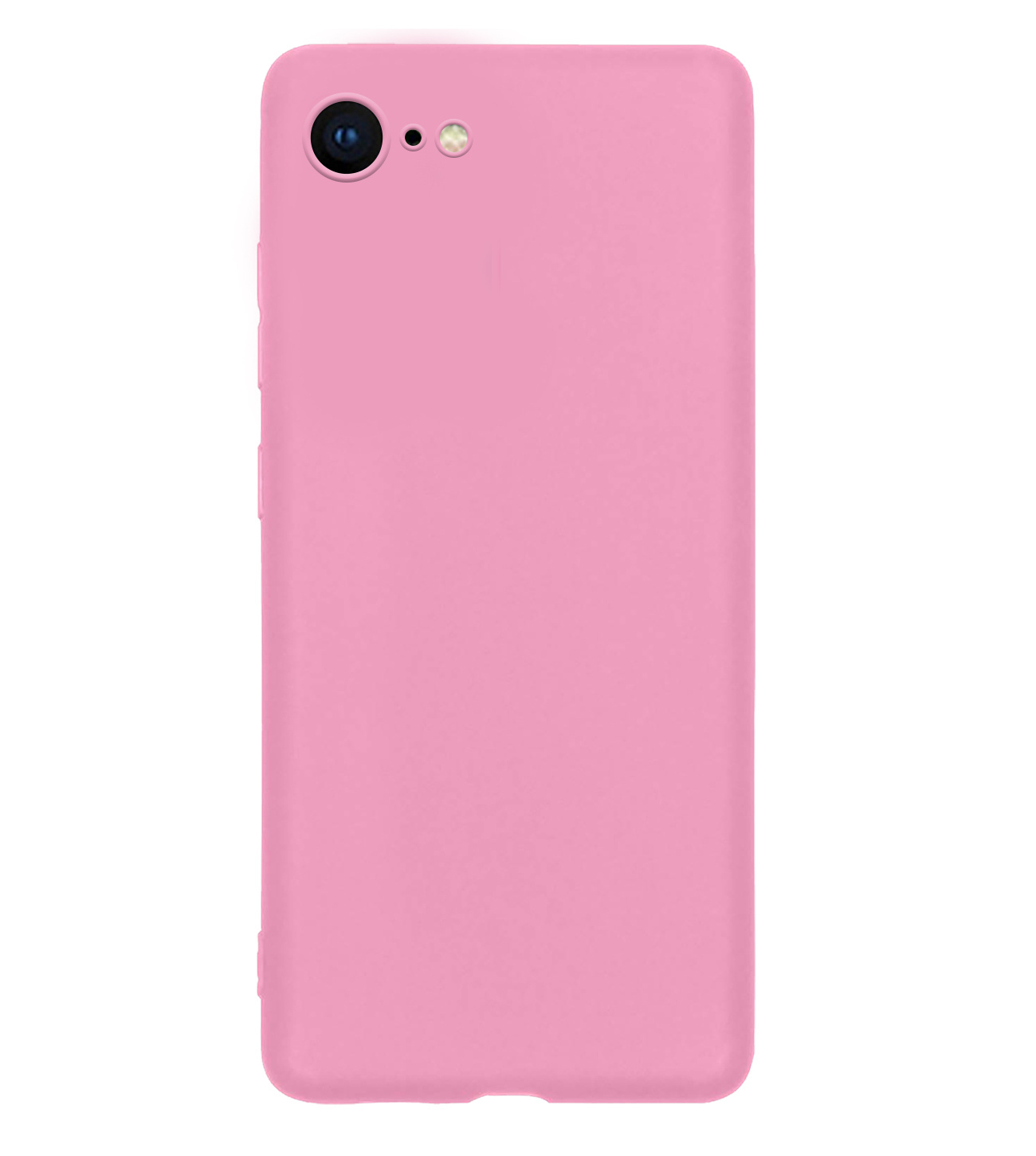 BASEY. Hoes Geschikt voor iPhone 7 Hoesje Siliconen Back Cover Case - Hoesje Geschikt voor iPhone 7 Hoes Cover Hoesje - Lichtroze - 2 Stuks