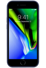 BASEY. Hoes Geschikt voor iPhone 7 Hoesje Siliconen Back Cover Case - Hoesje Geschikt voor iPhone 7 Hoes Cover Hoesje - Donkerblauw - 2 Stuks