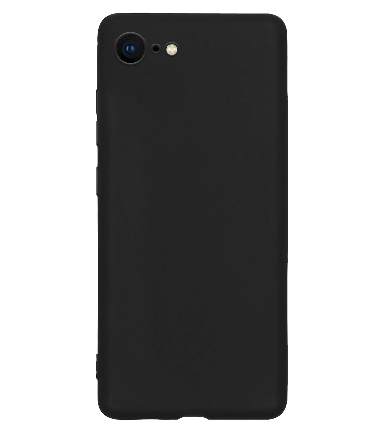 BASEY. Hoes Geschikt voor iPhone 7 Hoesje Siliconen Back Cover Case - Hoesje Geschikt voor iPhone 7 Hoes Cover Hoesje - Zwart