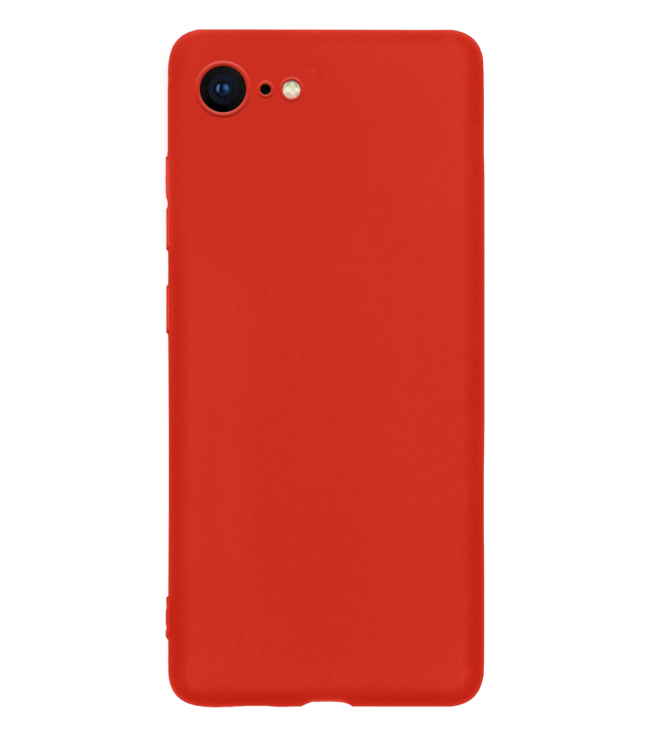 BASEY. Hoes Geschikt voor iPhone 7 Hoesje Siliconen Back Cover Case - Hoesje Geschikt voor iPhone 7 Hoes Cover Hoesje - Rood