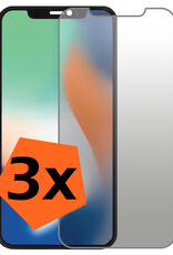 Nomfy Screenprotector Geschikt voor iPhone 12 Screenprotector Privacy Bescherm Glas - Screenprotector Geschikt voor iPhone 12 Privacy Screenprotector Tempered Glass - 3 PACK