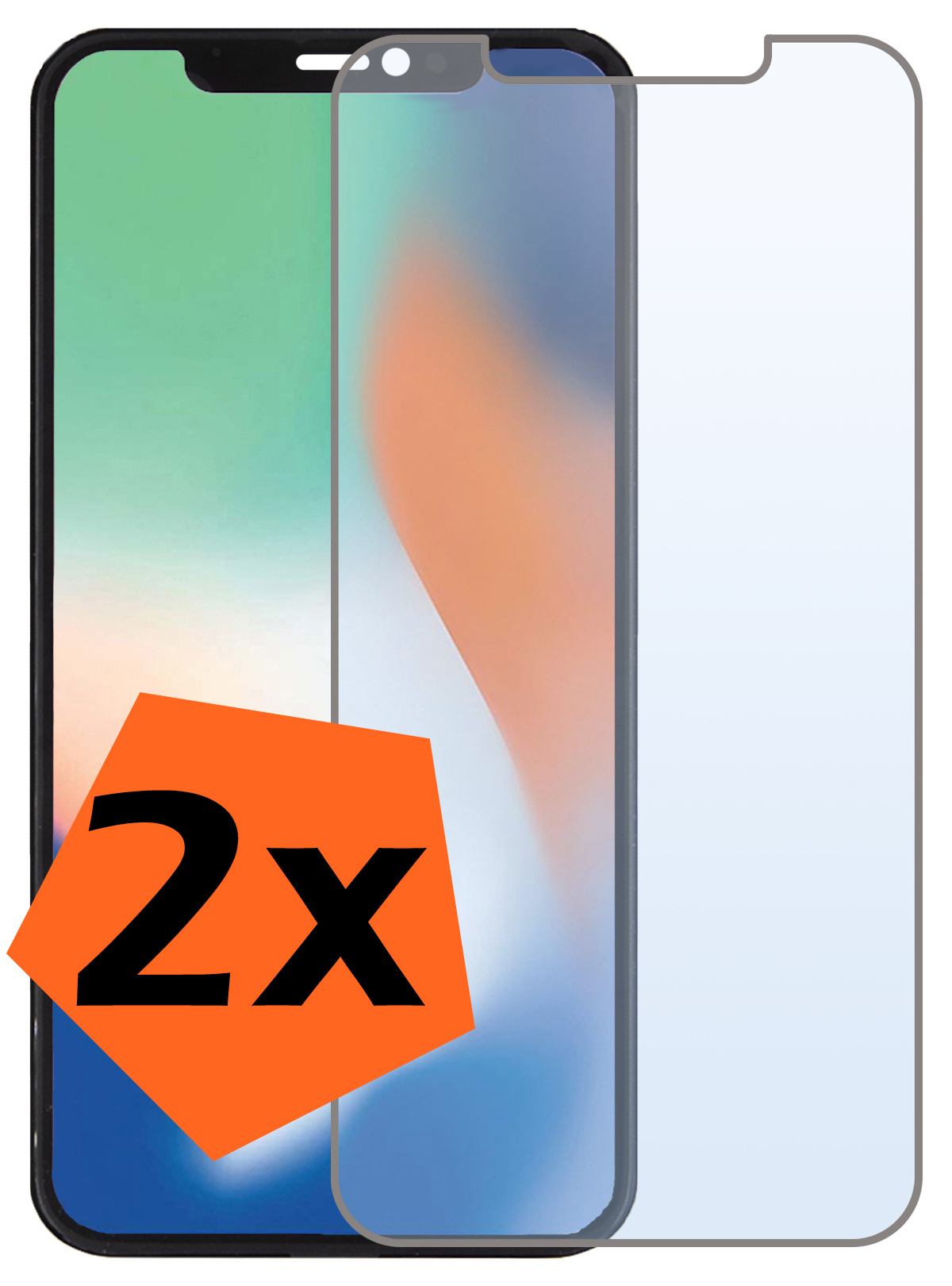 Nomfy Screenprotector Geschikt voor iPhone 12 Screenprotector Bescherm Glas Tempered Glass - Screenprotector Geschikt voor iPhone 12 Screen Protector - 2 PACK