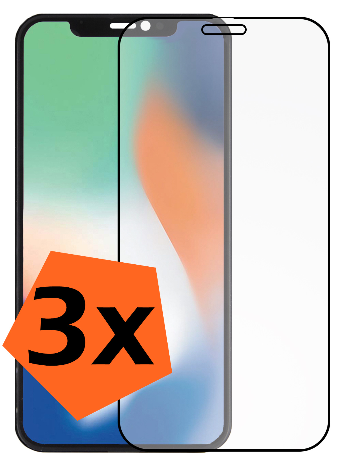 Nomfy Screenprotector Geschikt voor iPhone 12 Mini Screenprotector Bescherm Glas - Screenprotector Geschikt voor iPhone 12 Mini Screen Protector Tempered Glass Volledig - 3 PACK