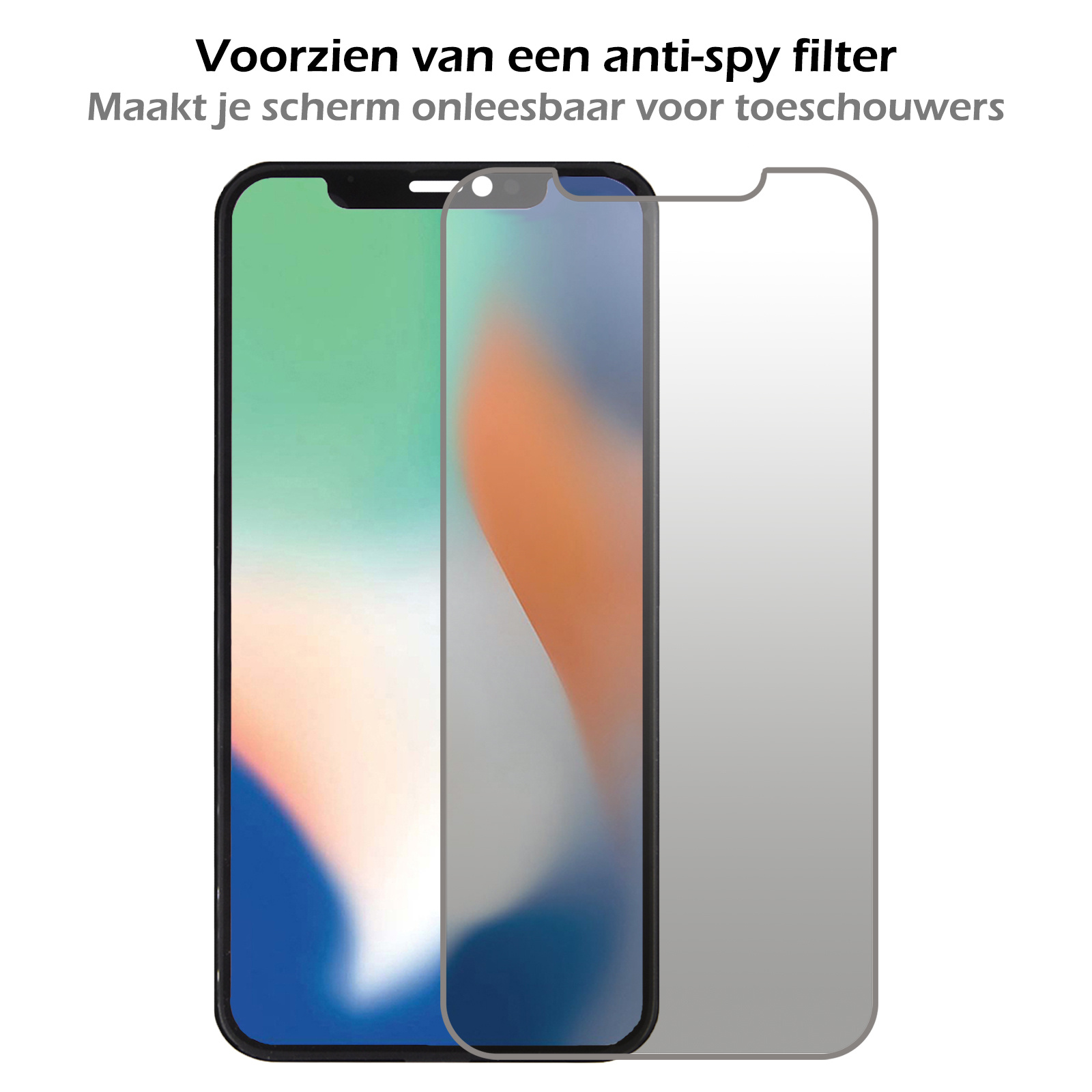 Nomfy Screenprotector Geschikt voor iPhone 12 Mini Screenprotector Privacy Bescherm Glas - Screenprotector Geschikt voor iPhone 12 Mini Privacy Screenprotector Tempered Glass