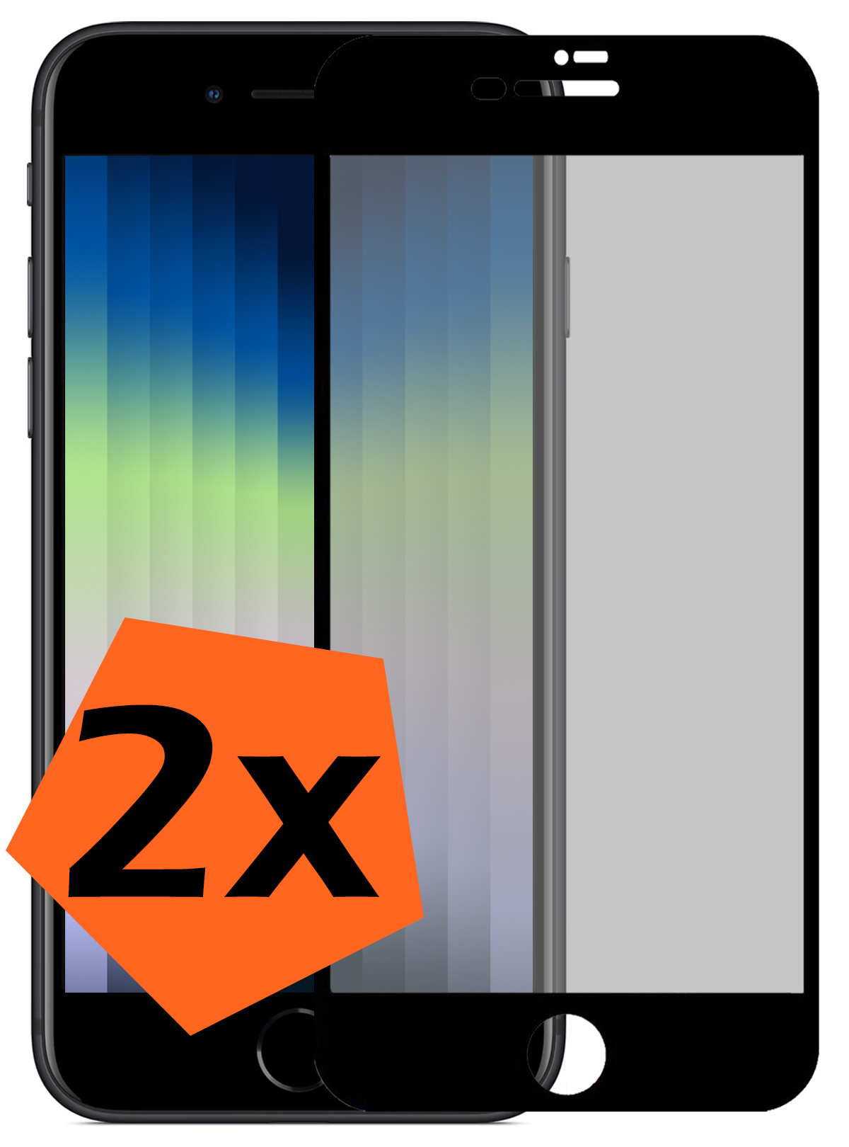 Nomfy Screenprotector Geschikt voor iPhone SE 2022 Screenprotector Privacy Bescherm Glas - Screenprotector Geschikt voor iPhone SE (2022) Privacy Screenprotector Tempered Glass - 2 PACK