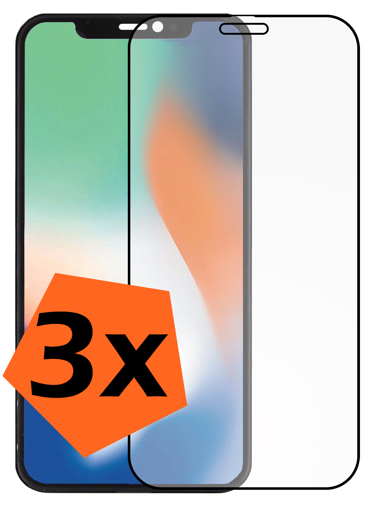Nomfy Screenprotector Geschikt voor iPhone 11 Pro Screenprotector Bescherm Glas - Screenprotector Geschikt voor iPhone 11 Pro Screen Protector Tempered Glass Full Screen Full Cover - 3 PACK