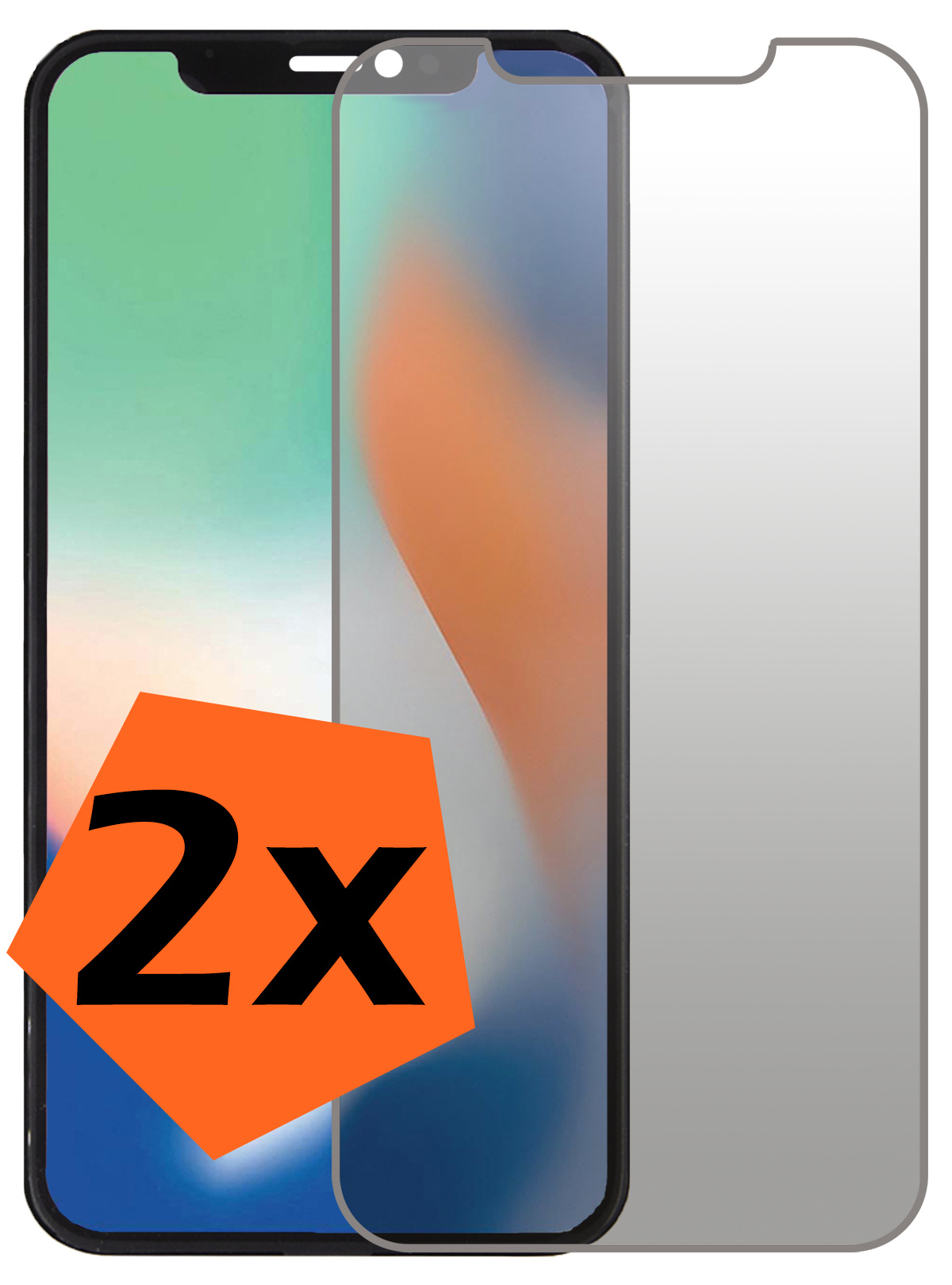 Nomfy Screenprotector Geschikt voor iPhone 11 Screenprotector Privacy Bescherm Glas - Screenprotector Geschikt voor iPhone 11 Privacy Screenprotector Tempered Glass - 2 PACK