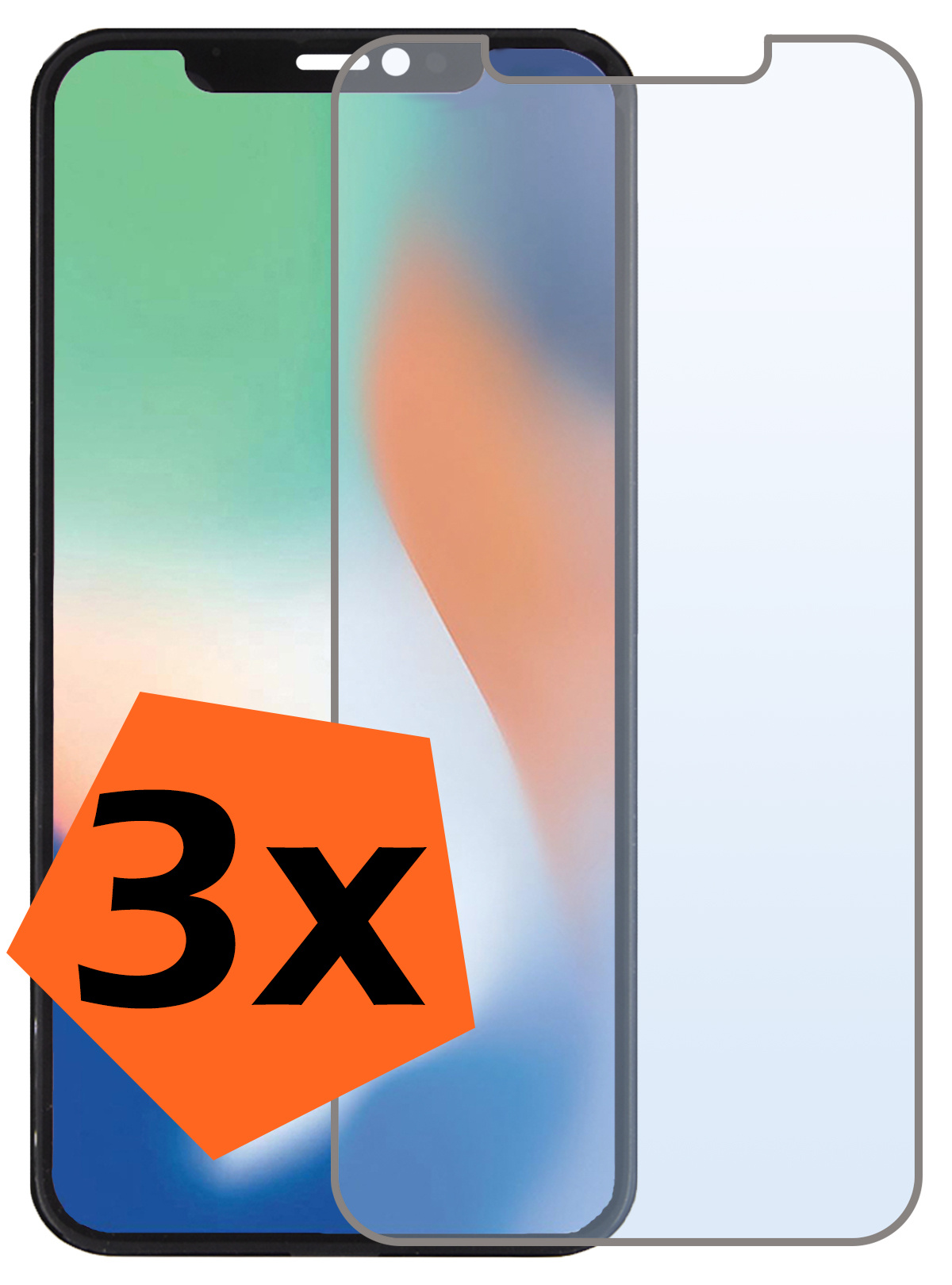 Nomfy Screenprotector Geschikt voor iPhone XR Screenprotector Bescherm Glas Tempered Glass - Screenprotector Geschikt voor iPhone XR Screen Protector - 3 PACK