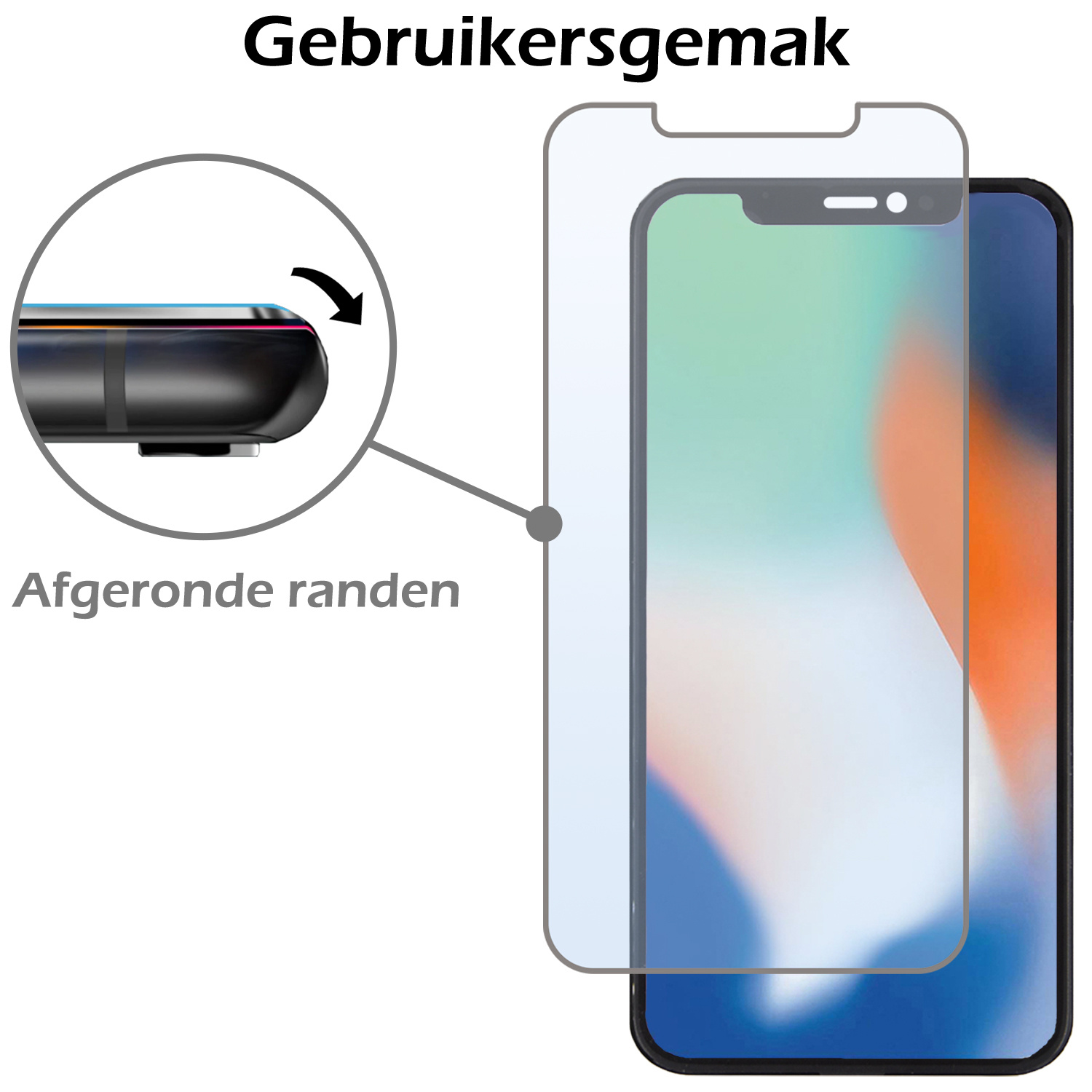 Nomfy Screenprotector Geschikt voor iPhone XR Screenprotector Bescherm Glas Tempered Glass - Screenprotector Geschikt voor iPhone XR Screen Protector