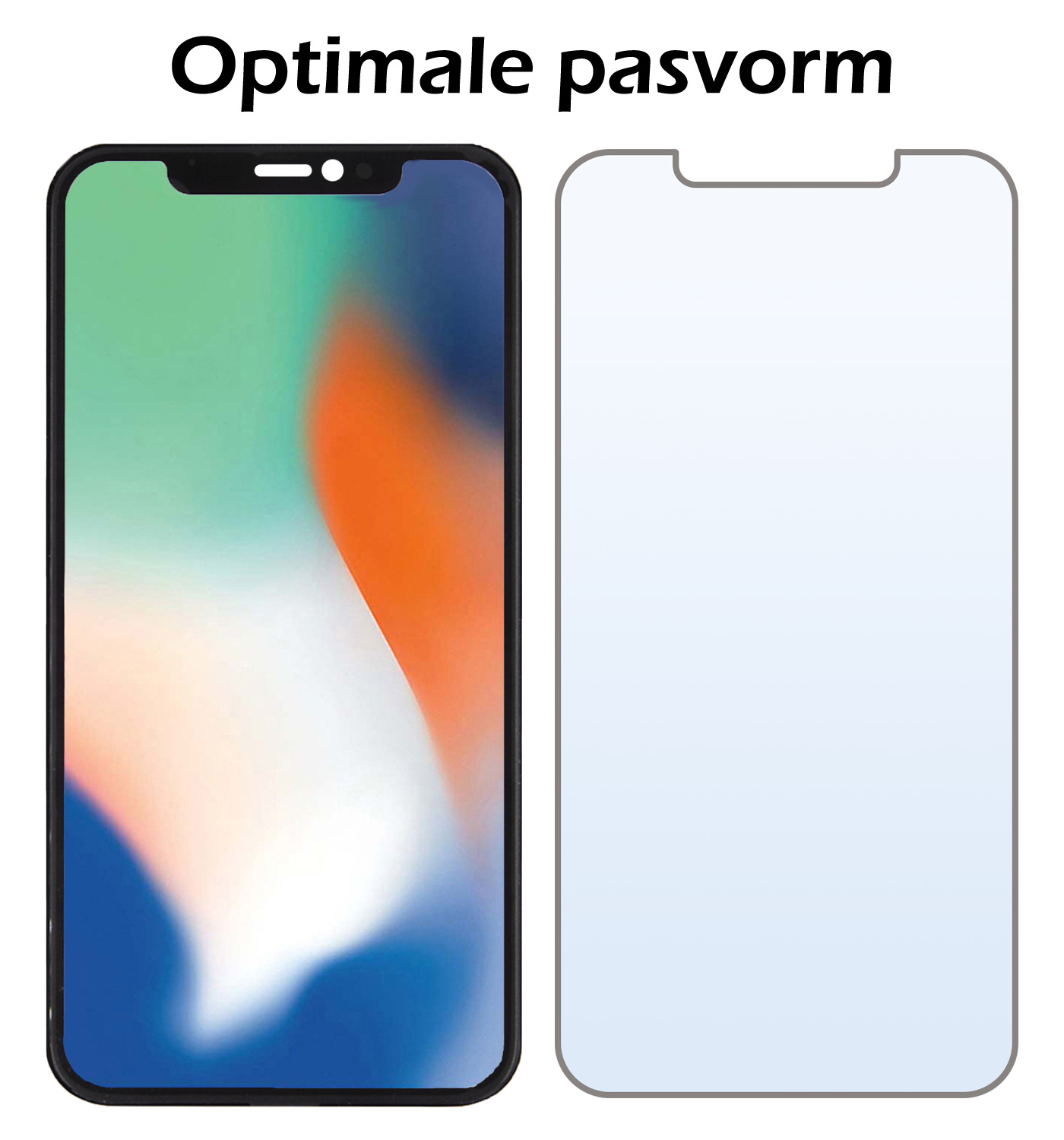 Nomfy Screenprotector Geschikt voor iPhone XR Screenprotector Bescherm Glas Tempered Glass - Screenprotector Geschikt voor iPhone XR Screen Protector