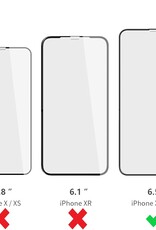 Nomfy Screenprotector Geschikt voor iPhone Xs Max Screenprotector Bescherm Glas - Screenprotector Geschikt voor iPhone Xs Max Screen Protector Tempered Glass Full Screen Full Cover - 3 PACK