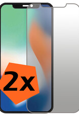 Nomfy Screenprotector Geschikt voor iPhone Xs Screenprotector Privacy Bescherm Glas - Screenprotector Geschikt voor iPhone Xs Privacy Screenprotector Tempered Glass - 2 PACK
