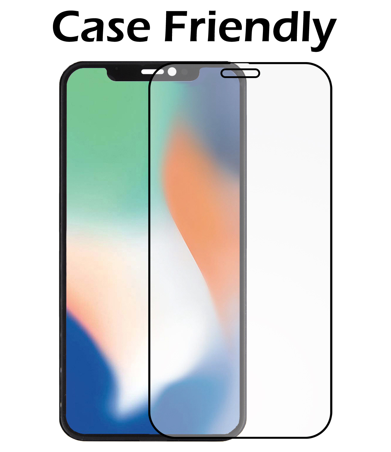 Nomfy Screenprotector Geschikt voor iPhone Xs Screenprotector Bescherm Glas - Screenprotector Geschikt voor iPhone Xs Screen Protector Tempered Glass Full Screen Full Cover - 3 PACK