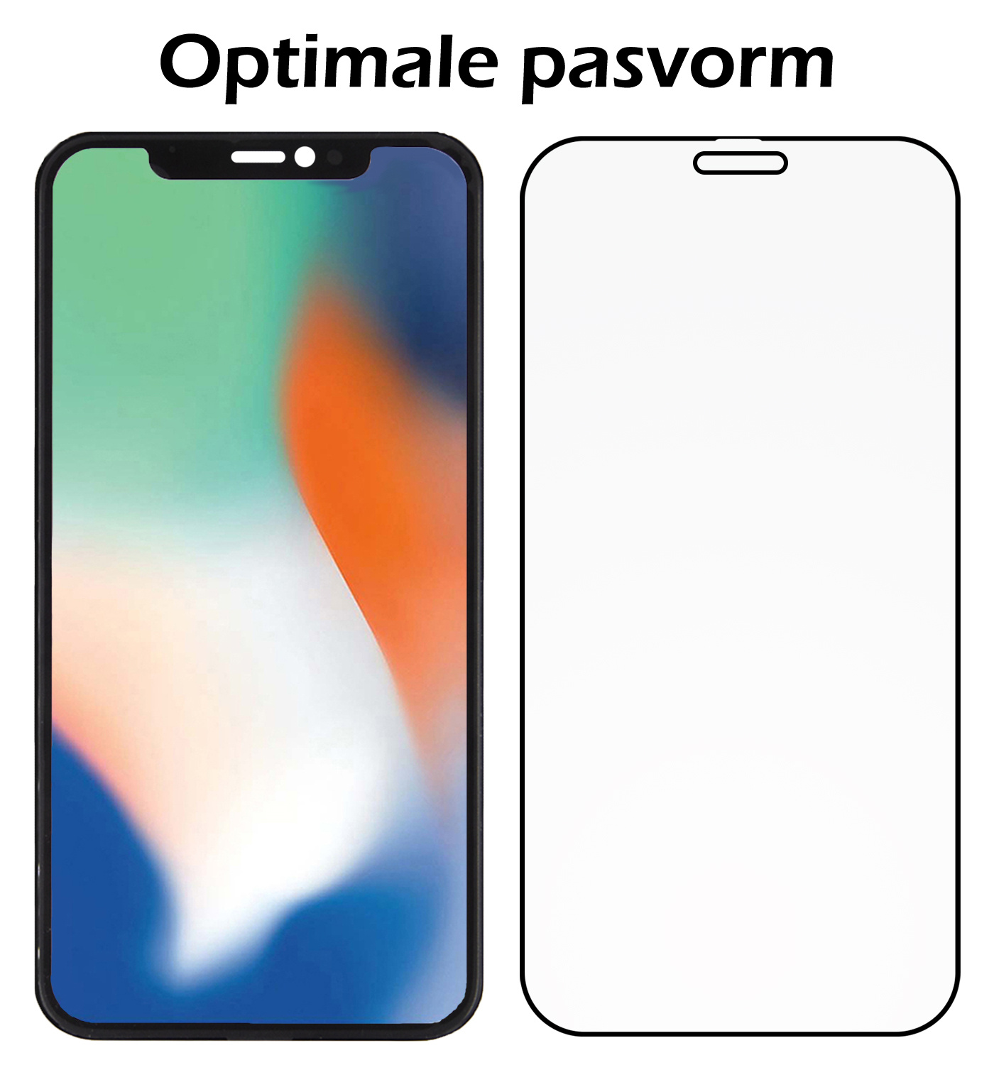 Nomfy Screenprotector Geschikt voor iPhone Xs Screenprotector Bescherm Glas - Screenprotector Geschikt voor iPhone Xs Screen Protector Tempered Glass Full Screen Full Cover