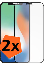 Nomfy Screenprotector Geschikt voor iPhone X Screenprotector Bescherm Glas - Screenprotector Geschikt voor iPhone X Screen Protector Tempered Glass Volledig - 2 PACK