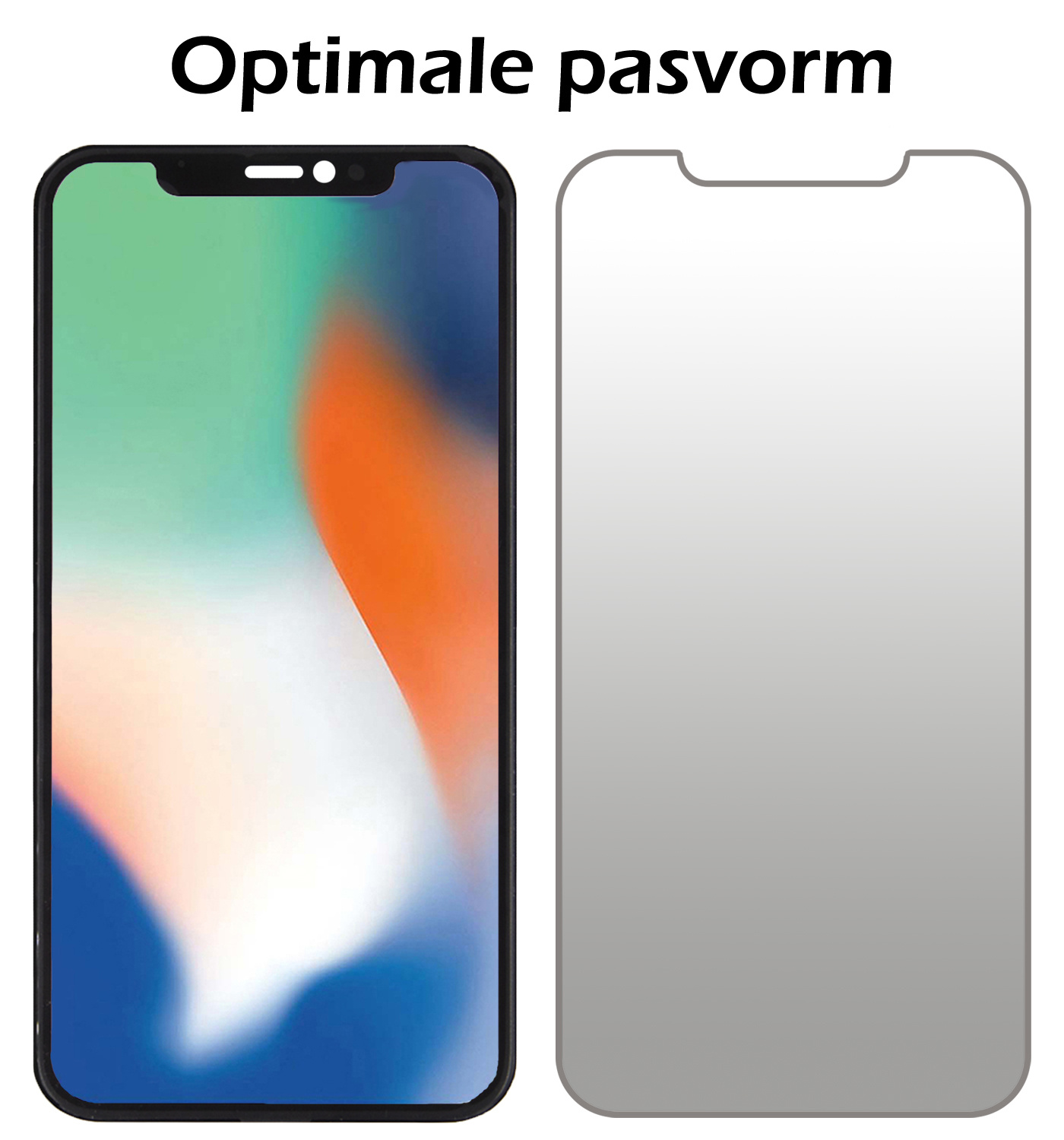 Nomfy Screenprotector Geschikt voor iPhone X Screenprotector Privacy Bescherm Glas - Screenprotector Geschikt voor iPhone X Privacy Screenprotector Tempered Glass - 2 PACK