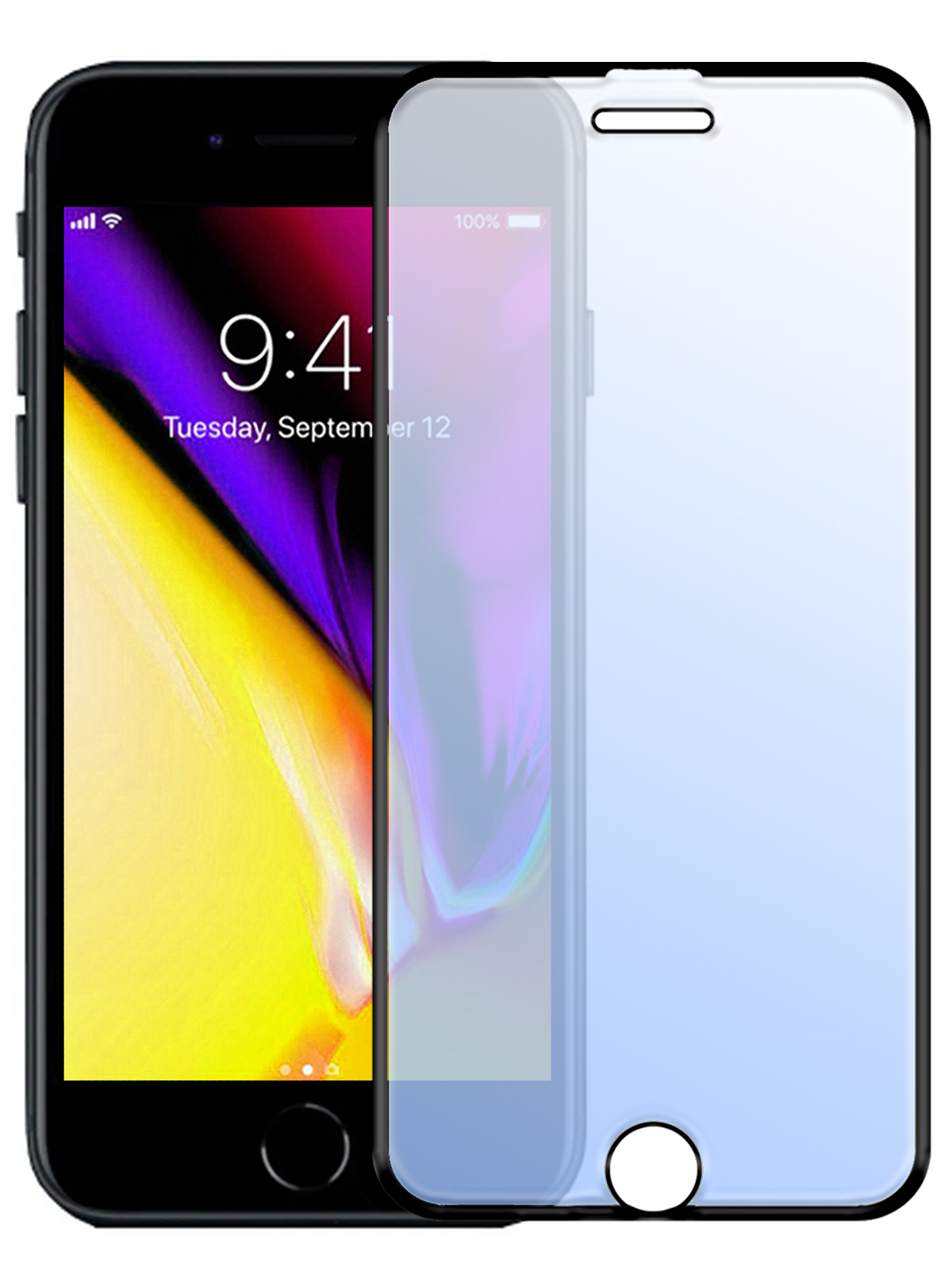 Nomfy Screenprotector Geschikt voor iPhone 8 Screenprotector Bescherm Glas - Screenprotector Geschikt voor iPhone 8 Screen Protector Tempered Glass Full Screen Full Cover