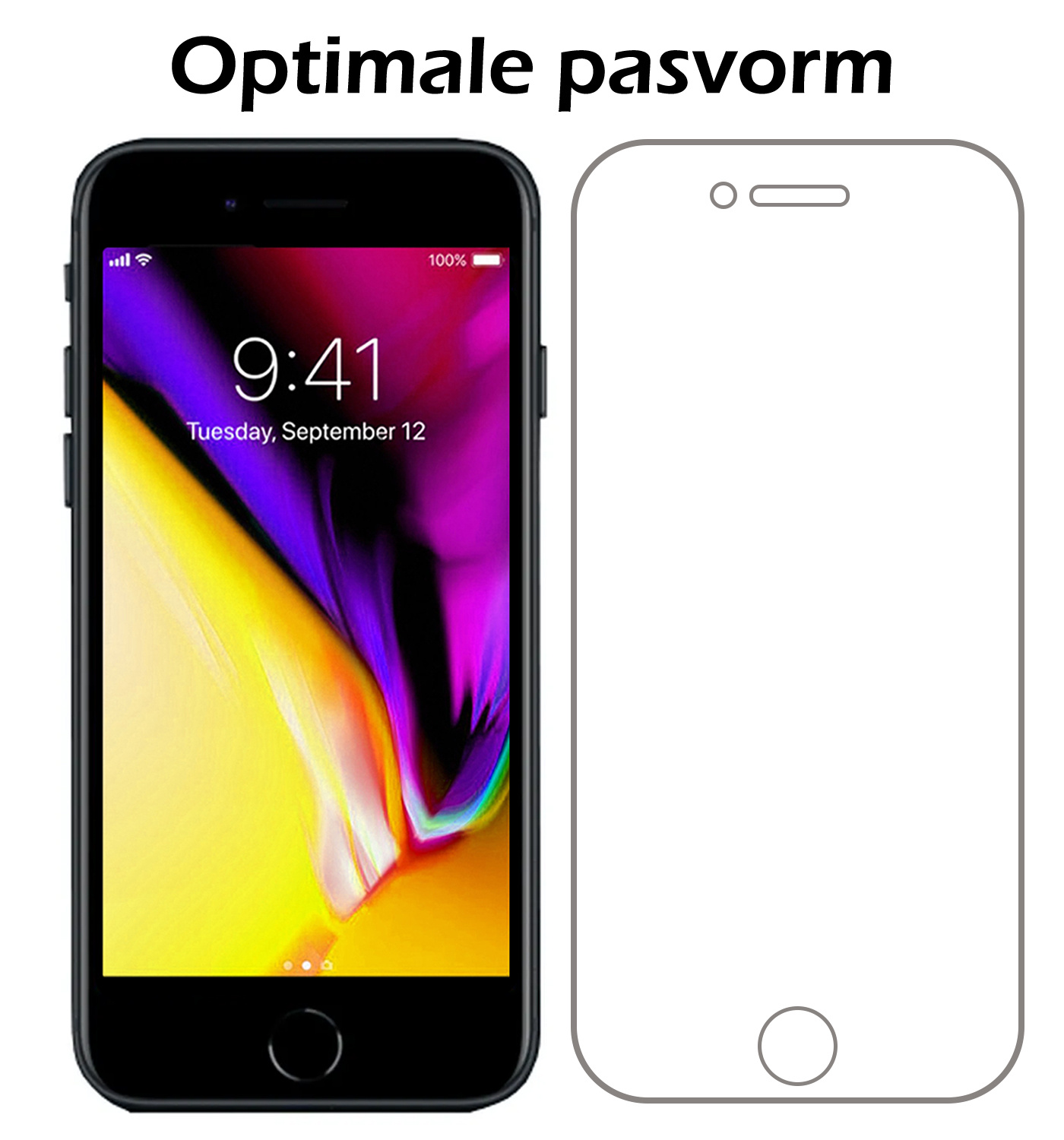 Nomfy Screenprotector Geschikt voor iPhone 8 Screenprotector Bescherm Glas Tempered Glass - Screenprotector Geschikt voor iPhone 8 Screen Protector - 3 PACK
