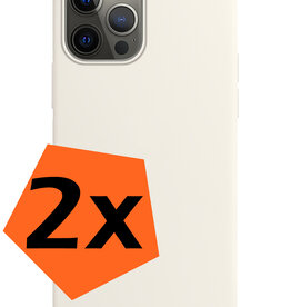 Nomfy Nomfy iPhone 12 Pro Hoesje Siliconen 2 PACK - Wit