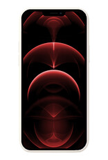 Nomfy Hoesje Geschikt voor iPhone 12 Pro Hoesje Siliconen Cover Case - Hoes Geschikt voor iPhone 12 Pro Hoes Back Case - 2-PACK - Wit