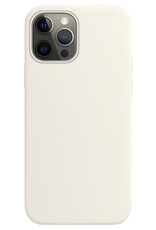 Nomfy Hoesje Geschikt voor iPhone 12 Pro Hoesje Siliconen Cover Case - Hoes Geschikt voor iPhone 12 Pro Hoes Back Case - Wit