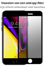 Nomfy Screenprotector Geschikt voor iPhone 7 Screenprotector Privacy Bescherm Glas - Screenprotector Geschikt voor iPhone 7 Privacy Screenprotector Tempered Glass - 3 PACK