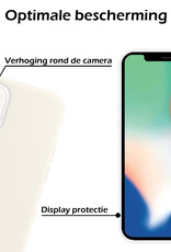 Nomfy Hoesje Geschikt voor iPhone 12 Mini Hoesje Siliconen Cover Case - Hoes Geschikt voor iPhone 12 Mini Hoes Back Case - 2-PACK - Wit